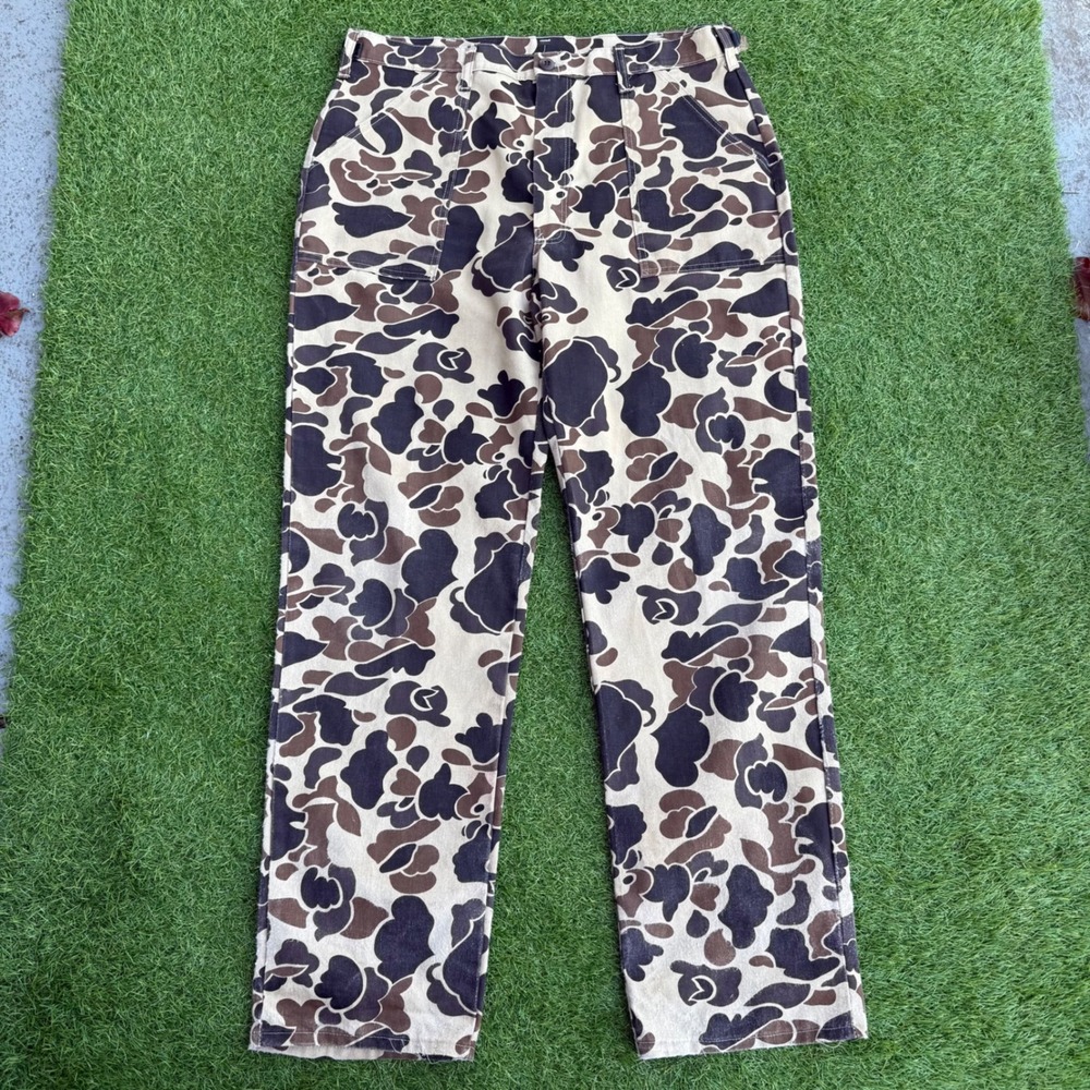 Vtg Winchester Duck Camo Cargo Pants Mens Large Cotton‎ USA Gorpcore Hunting
